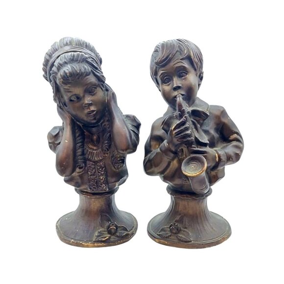 Universal Statuary Kendrick Vintage Boy & Girl Jazz Figurines Chicago 70s - Picture 1 of 10